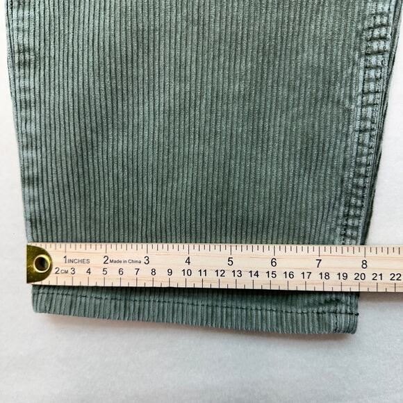 Gap Denim Corduroy Pant Mens 32x30 Green High Rise Button Up #151206-03-1 Cotton - Picture 10 of 10
